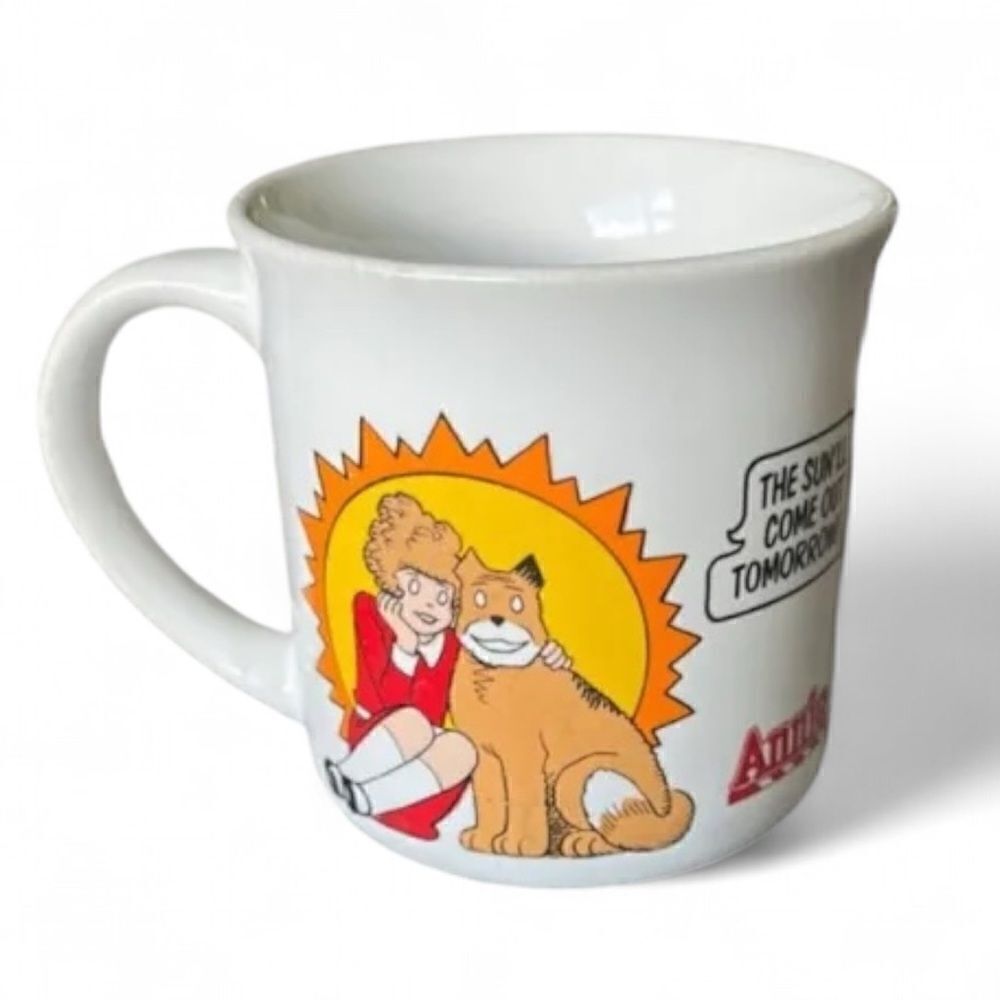 Vintage 1982 Applause Annie Movie The Sun Will Come Out Tomorrow Coffee Mug Cup